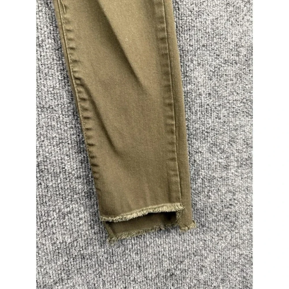 21-Aeropostale‎ Jeans Wmns 6 Olive Green High Waisted Jegging Distressed Raw Hem